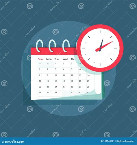 Vector Calendar And Clock Icon Schedule Appointment Important Date