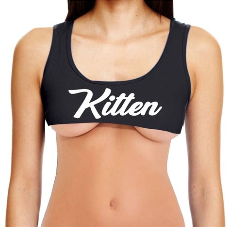 Kitten Cut Off Tank Top Crop Top Shirt Womens Sexy Hot Belly Etsy