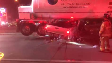 Pickup Truck Pinned Under Semi Trailer Truck In Crash Nbc 6 South Florida