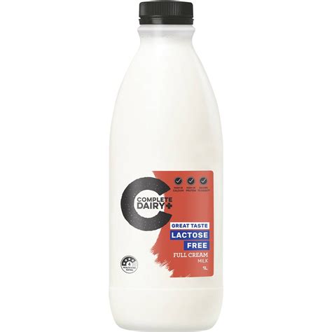 The Complete Dairy Lactose Free Full Cream Milk 1l Woolworths