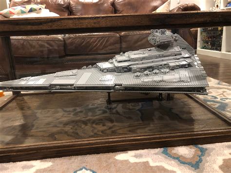 Star Destroyer Coffee Table Finished Plus Current Look At Shelves Rlego