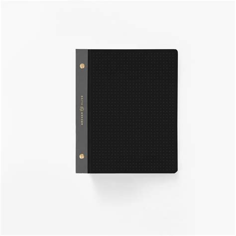 Archer And Olive Notepad Dot Grid Black A5 Tudos