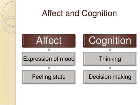 Affect And Cognition