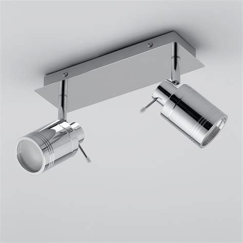 In the bathroom fixtures category, zoom this time on the to calculate the number of spotlights to buy for your bathroom you will need to know the necessary lighting power. Cheedle LED Chrome Flush Ceiling Spotlight Bar | Litecraft