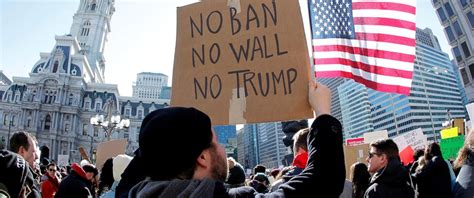 To execute or have executed a formal protest against (something, such as a bill or note) Thousands Join New Protests Against Trump's Immigration ...