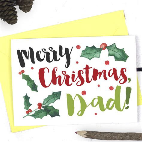 Merry Christmas Dad Christmas Card By Alexia Claire