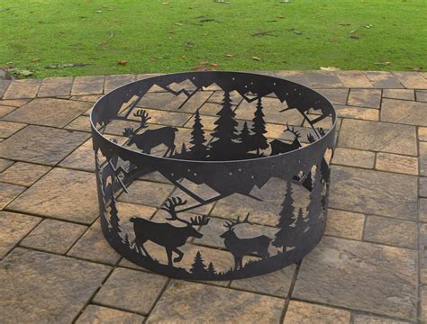 Fire Pit Ring Nature Scene Digital Product Files Dxf Svg For Etsy