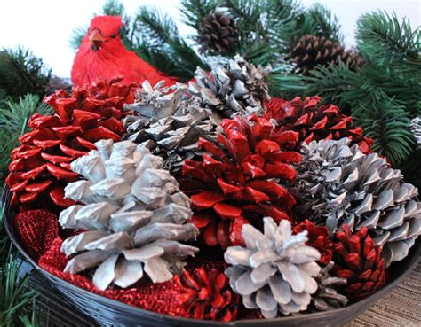 Easy Christmas Craft Ideas Pine Cone Crafts · All Things