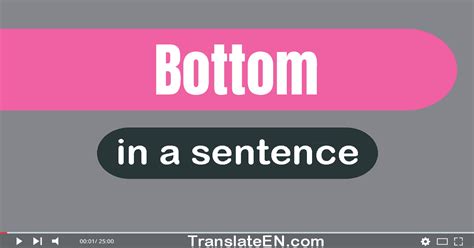 Use Bottom In A Sentence