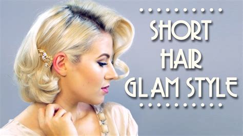 These cute short hairstyles will totally satisfy your need for. Short Hair Glam Style Tutorial | Milabu - YouTube