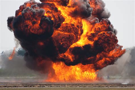 Massive Explosion With A Lot Of Smoke Stock Photo Download Image Now