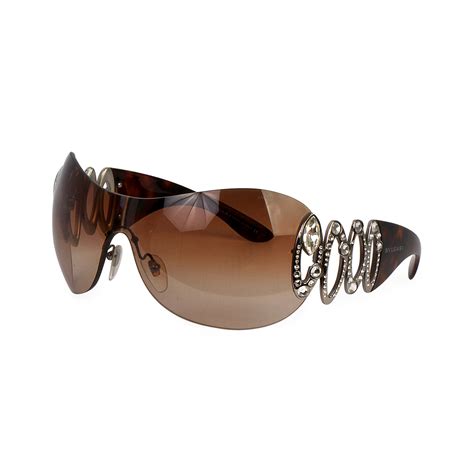 Bvlgari Crystal Sunglasses 6017 B Brown Luxity