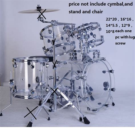 Acrylic Body Full Set Drum Set In Parts And Accessories From Sports