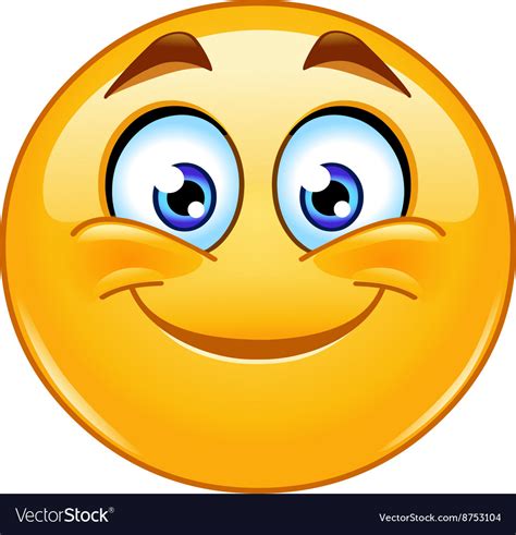 Smiling Emoticon Royalty Free Vector Image Vectorstock