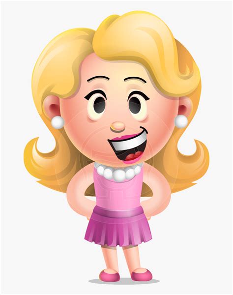 Blonde Cartoon Characters Female Blonde Girl Cartoon Vector Free