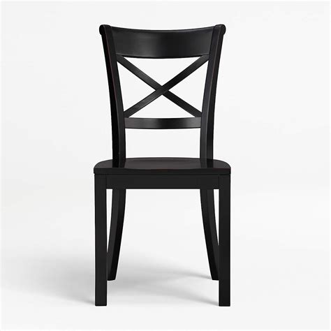 Vintner Black Wood Dining Chair And Cushion Crate And Barrel