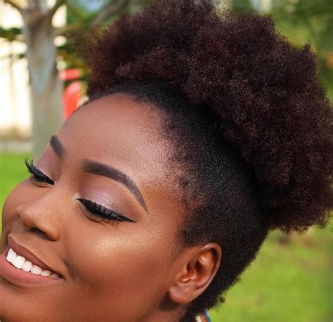 Afro Puff Quick Hairstyle For Black Women