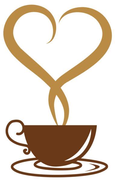 Deco Coffee Cup With Heart Png Vector Clipart Cartaz De Café