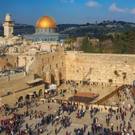 Western Wall And Dome Of The Rock In The Old City Of Jerusalem Stock