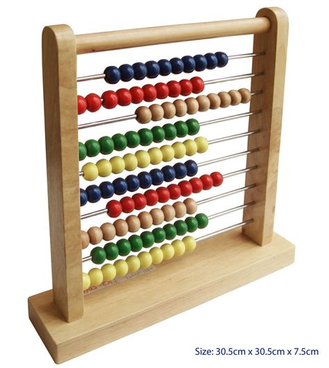 CLASSIC ABACUS with Metal Bars Educational Wooden TOY