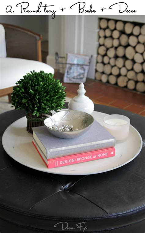 How To Decorate A Round Coffee Table Tray Leadersrooms