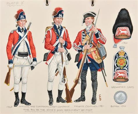 The 4th The Kings Own Regiment Of Foot Officer And Corporal Of