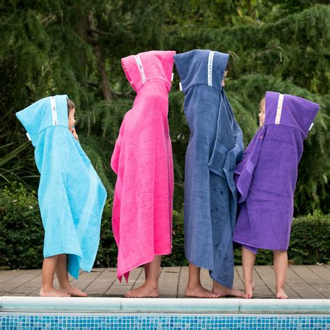 Hooded Towel For Kids Poncho Swimming Towels Soft Cotton Bath And Beach