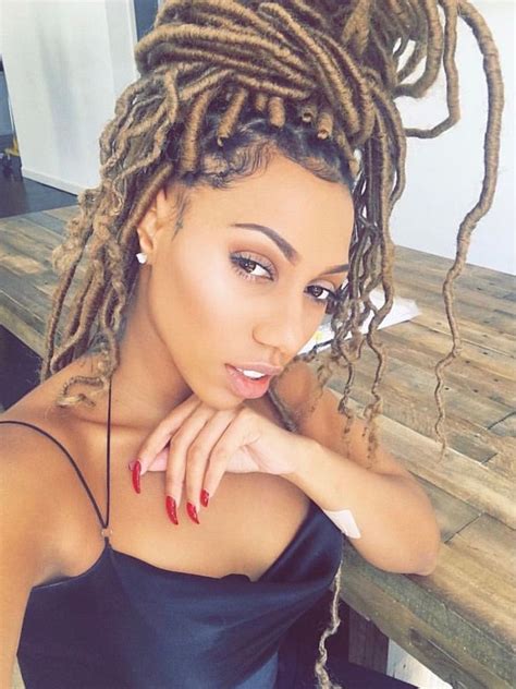 These are the best dreadlock hairstyles for women that are cool and badass. 6 packs crochet faux locs curly ends in 2020 | Faux locs ...
