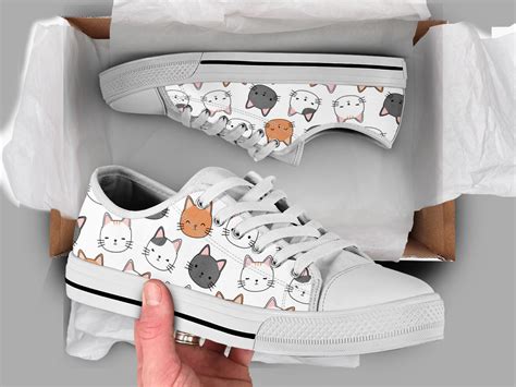 Cute Kitten Cat Shoes Custom Canvas Sneakers For Kids And Adults