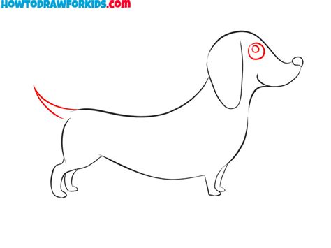 How To Draw A Dachshund Easy Drawing Tutorial For Kids