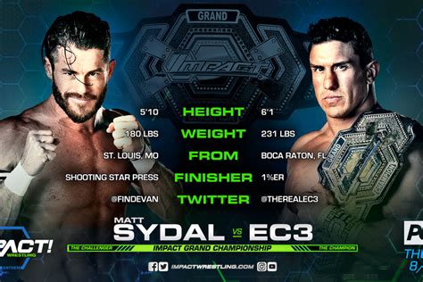 Impact Wrestling Preview Ec3 Defend His Title Against Matt Sydal In