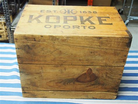 Antique Wooden Kopke Brandy Crate Bodnarus Auctioneering