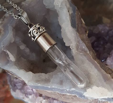 Hourglass Necklace Vial Necklace Hour Glass Urn Sand Urn Urn