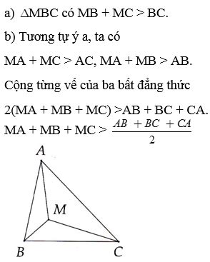 Cho tam giác ABC điểm M bất kỳ nằm trong tam giác a So sánh MB MC