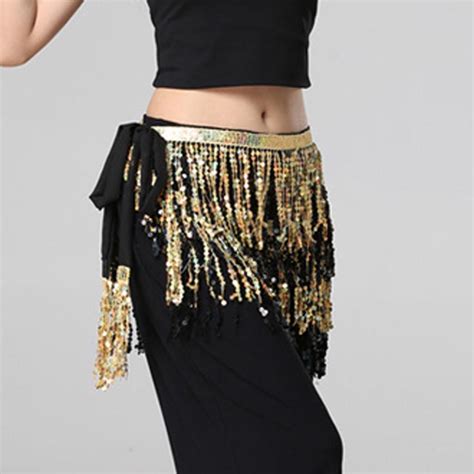 Buy Softhouse Women Sequin Belly Costume Tassel Wrap Skirt Club Mini Skirt At Affordable Prices