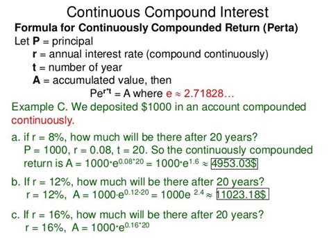 63 Continuous Compound Interest
