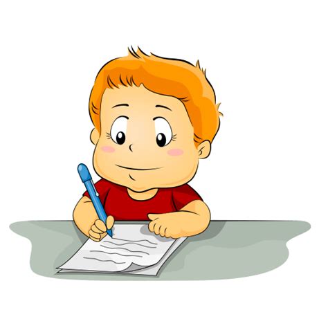 Writing Child Clip Art Child Png Download 500500 Free