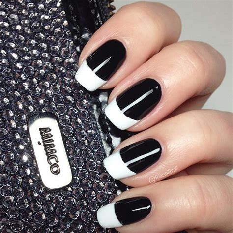 Interesting Black And White Nail Designs