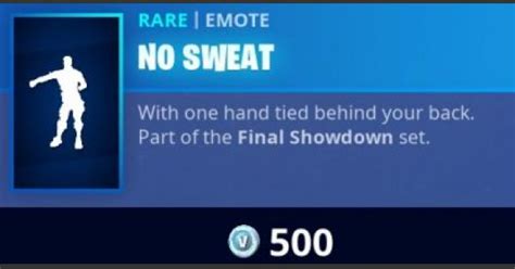 Fortnite No Sweat Emote How To Get Gamewith