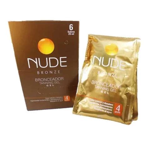 Nude Bronceador Tanning Gel Caja 6 Sobres 20ml