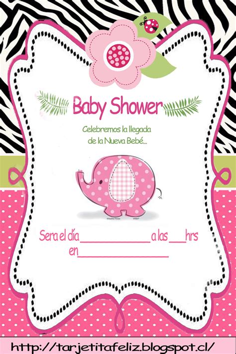 Tarjetas De Baby Shower En Espaol Invitaciones Para Baby Shower