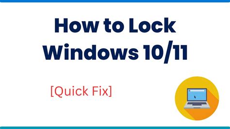 How To Lock Windows 1011 Youtube