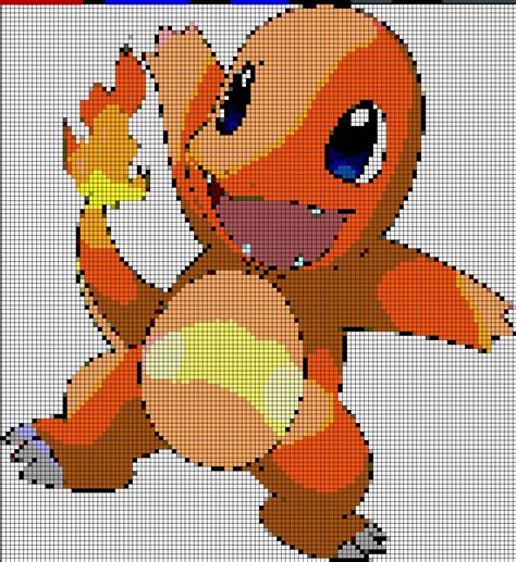 Note that i have not included every single pokemon in the pokedex; Charmander Pixel Art | Pokécharms