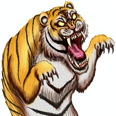Free Vectors Realistic Scary Tiger