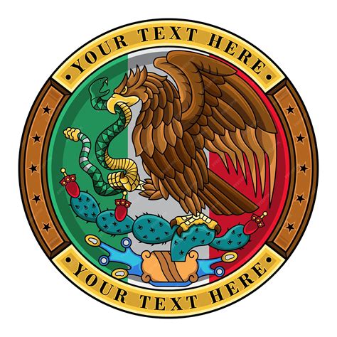 Logotipo Del águila De La Bandera Mexicana Vector Premium