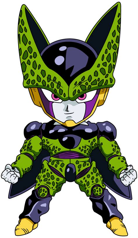In dragon ball gt, while cell and frieza are fighting goku in hell, cell actually absorbs goku for a brief while, gaining all of his power. Dragon Ball Chibis (SD) III - Saga Cell - Xiibi.com
