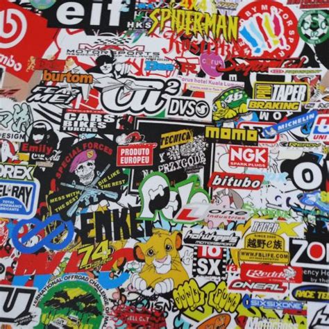 Jdm Racing Graffiti Sticker Bomb Vinyl Wrap Sticker Decal Film Sheet