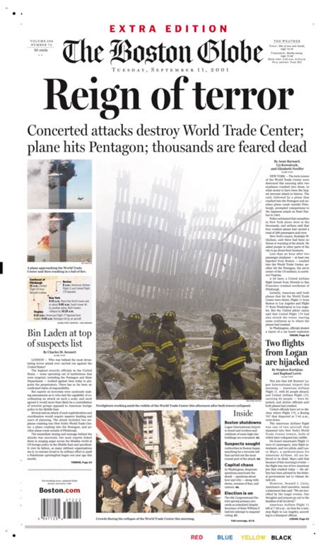 20 Years After 911 Revisiting The Boston Globes Coverage Of A
