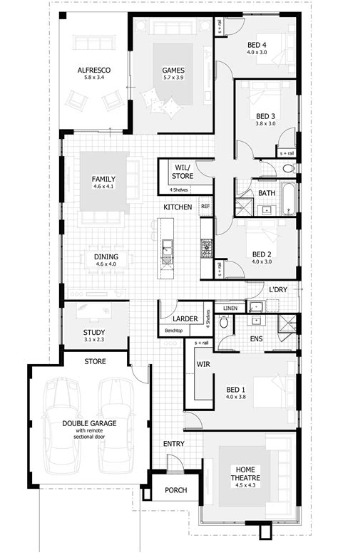 4 Bedroom House Blueprints Examatri Home Ideas