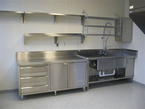 Stainless Steel Kitchen Shelves Wood Floors In Kitchen